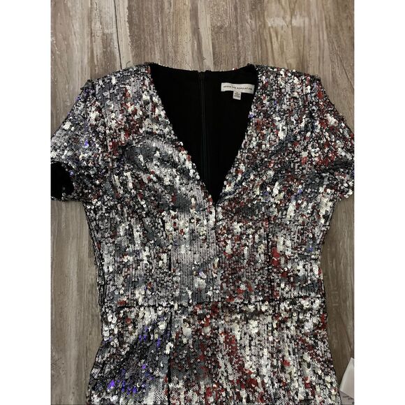 Dress the Population Revolve Karla Silver Sequin Mermaid Maxi Women’s Formal Dre - Picture 9 of 9